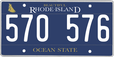 RI license plate 570576