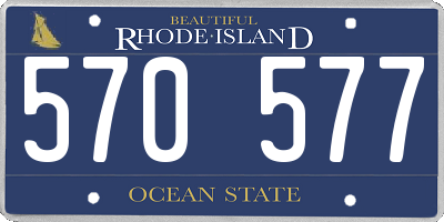 RI license plate 570577