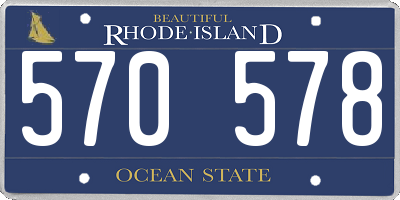RI license plate 570578