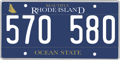 RI license plate 570580