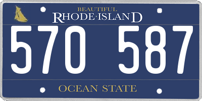 RI license plate 570587