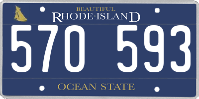 RI license plate 570593