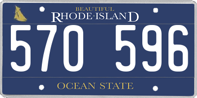 RI license plate 570596