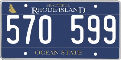 RI license plate 570599