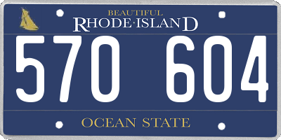 RI license plate 570604