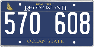 RI license plate 570608