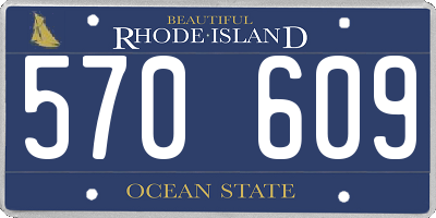RI license plate 570609
