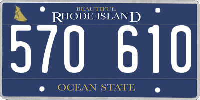 RI license plate 570610