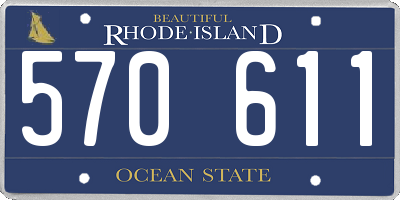 RI license plate 570611
