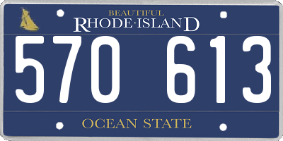 RI license plate 570613