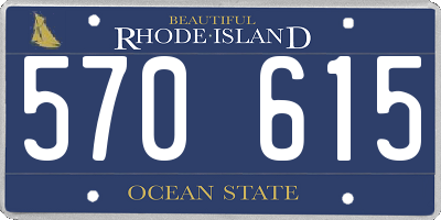 RI license plate 570615