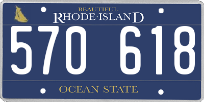 RI license plate 570618