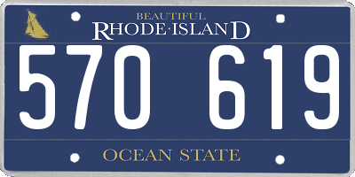 RI license plate 570619
