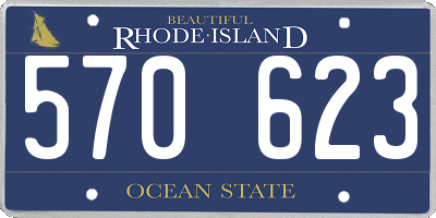 RI license plate 570623
