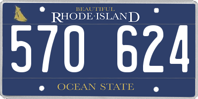 RI license plate 570624
