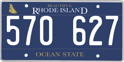 RI license plate 570627