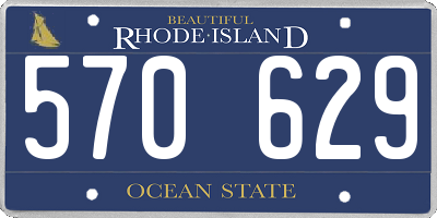RI license plate 570629
