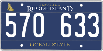 RI license plate 570633