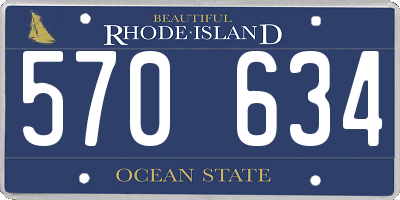 RI license plate 570634