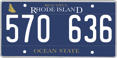 RI license plate 570636