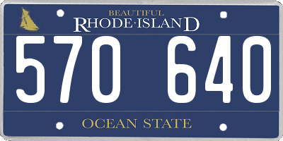 RI license plate 570640
