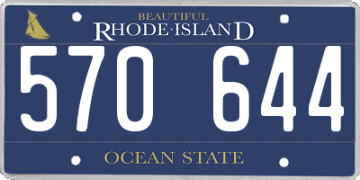 RI license plate 570644