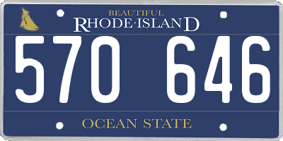 RI license plate 570646