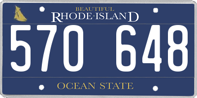 RI license plate 570648