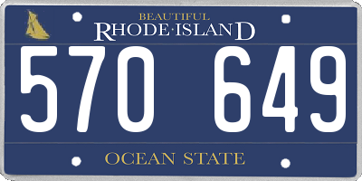 RI license plate 570649