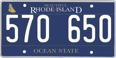 RI license plate 570650