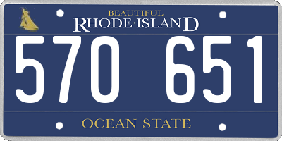 RI license plate 570651