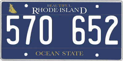RI license plate 570652