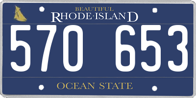 RI license plate 570653