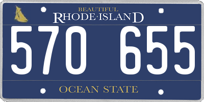 RI license plate 570655