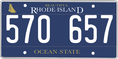 RI license plate 570657