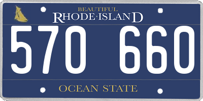 RI license plate 570660