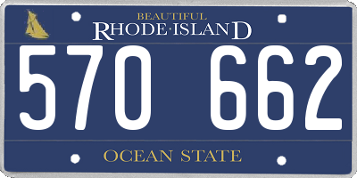 RI license plate 570662