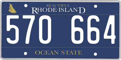 RI license plate 570664