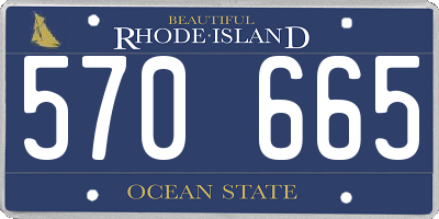 RI license plate 570665