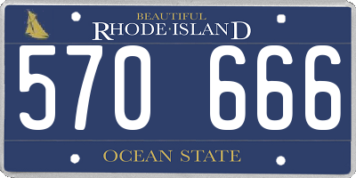 RI license plate 570666