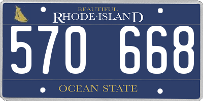 RI license plate 570668