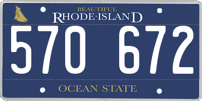 RI license plate 570672