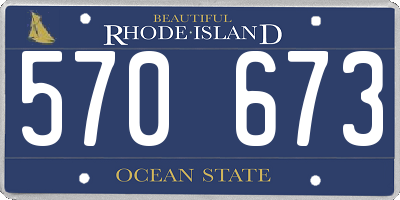 RI license plate 570673