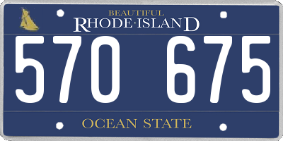 RI license plate 570675