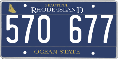 RI license plate 570677