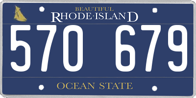 RI license plate 570679
