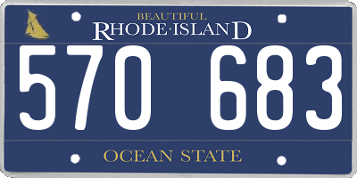 RI license plate 570683