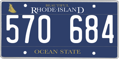 RI license plate 570684