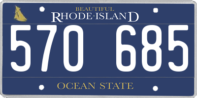 RI license plate 570685
