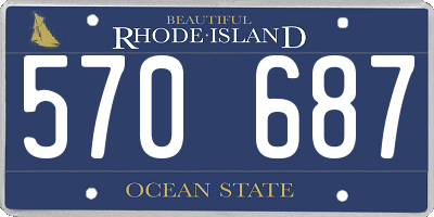 RI license plate 570687